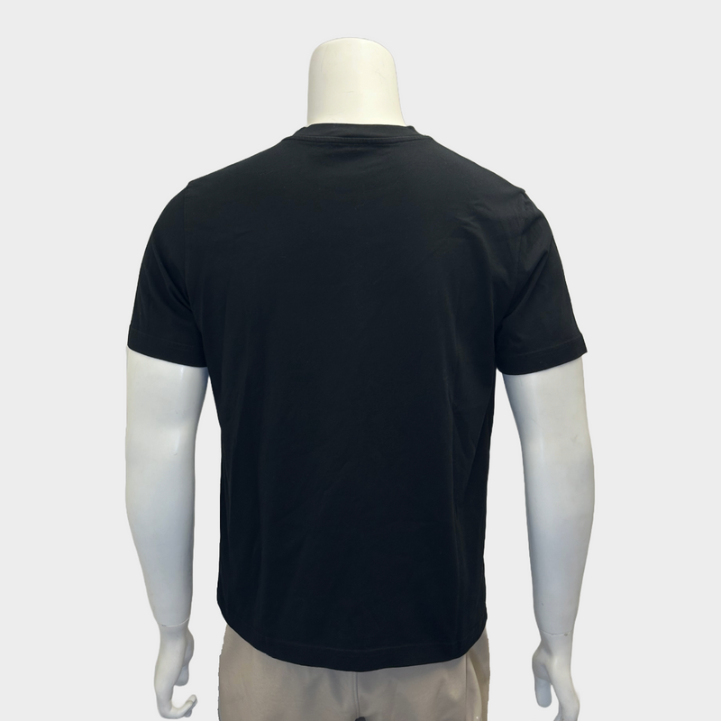 Balenciaga men's black cotton logo t-shirt