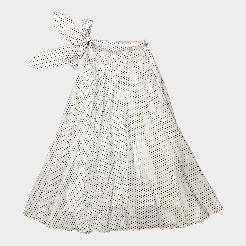 Christopher Kane black and white polka dot cotton maxi skirt