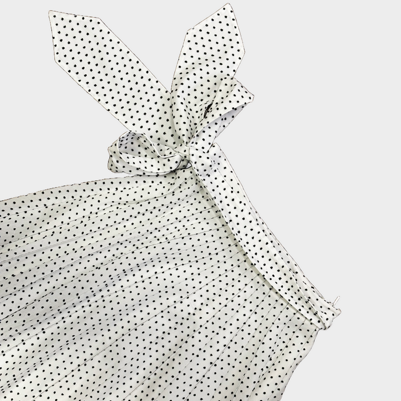 Christopher Kane black and white polka dot cotton maxi skirt