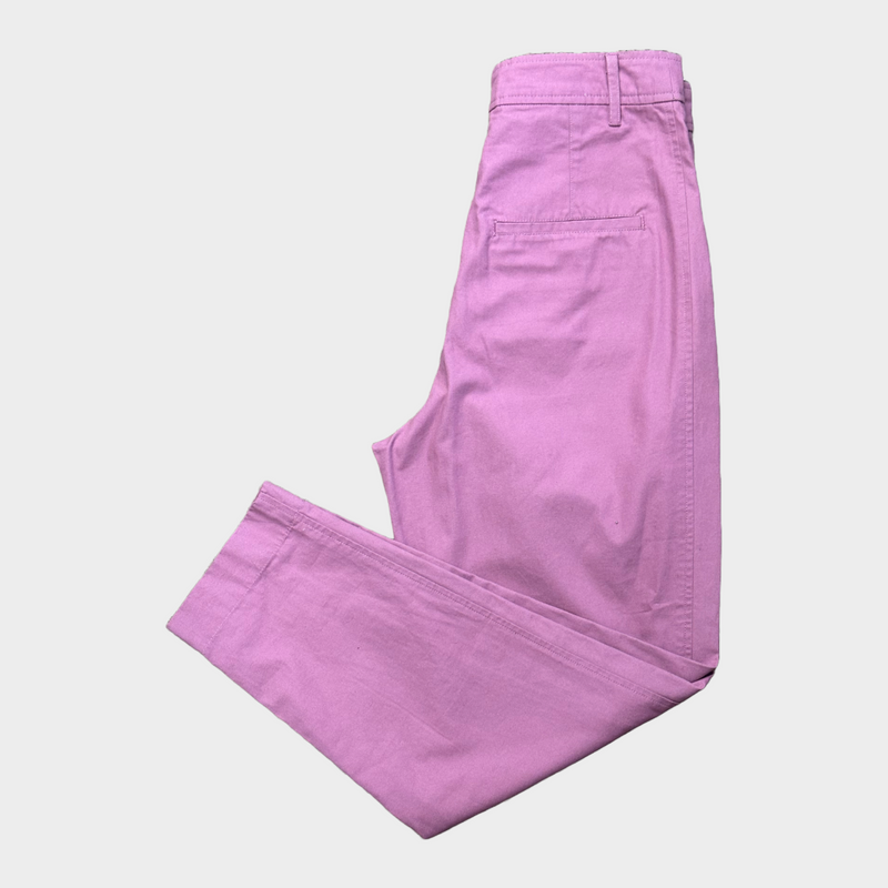 Isabel Marant women's pink cotton high-waisted trousers