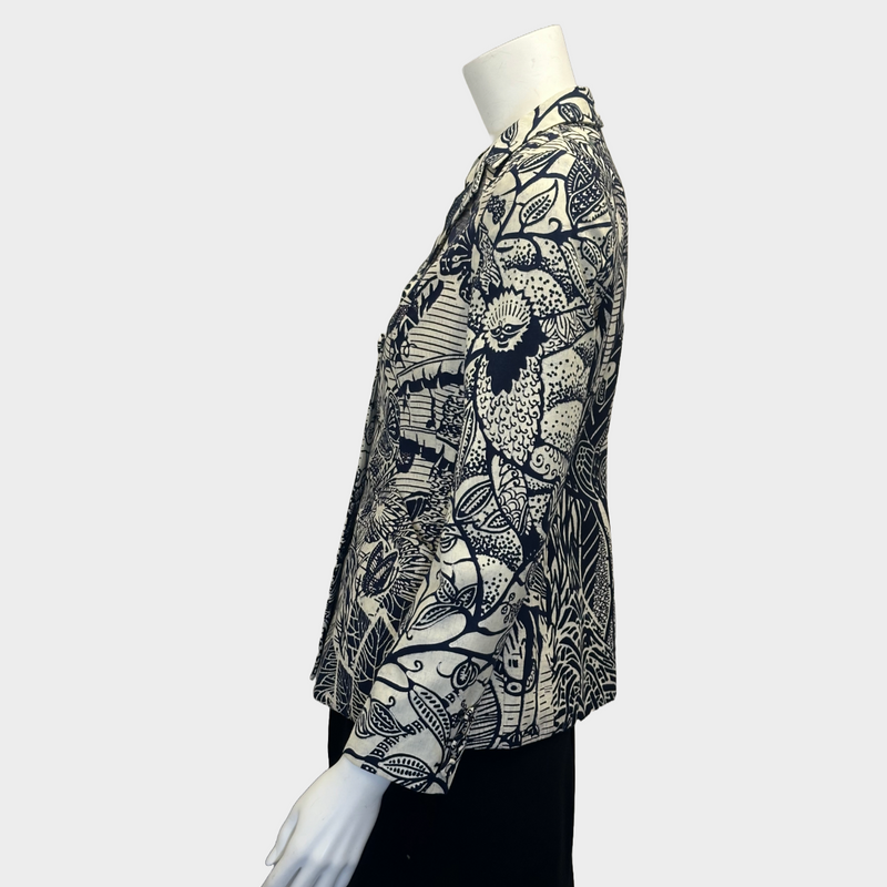 Christian Dior women’s blue and white butterfly print cotton jacket