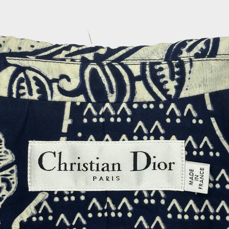 Christian Dior women’s blue and white butterfly print cotton jacket