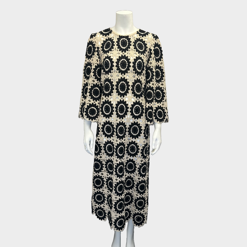 Zimmermann black and ecru crochet Ginger dress