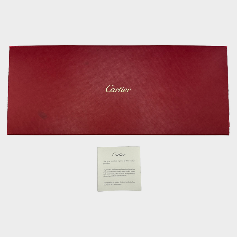Cartier Set of 2 Porcelain Panthera Ashtrays