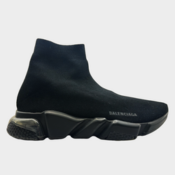 Balenciaga men's black stretch sock trainers