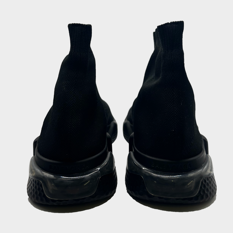 Balenciaga men's black stretch sock trainers