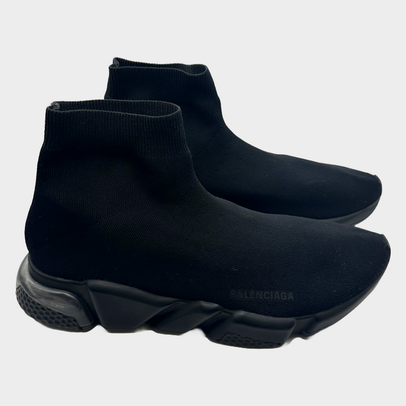 Balenciaga men's black stretch sock trainers