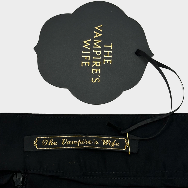 The vampire's Wife black taffeta ruffled mini skirt