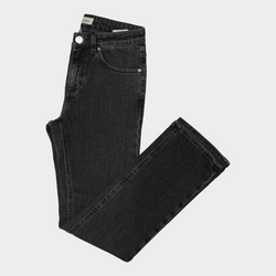 Toteme women's black cotton washed cropped straight fit jeans