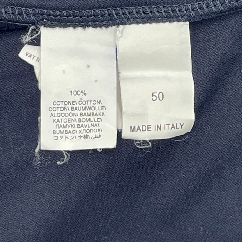 Brunello Cucinelli men's navy cotton logo t-shirt