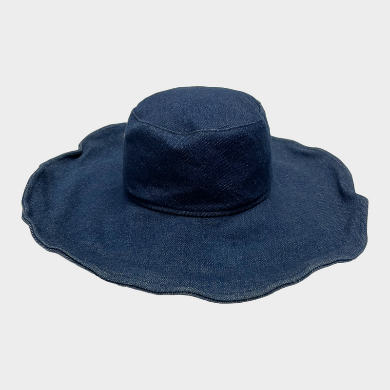 Borsalino men's blue denim bucket hat