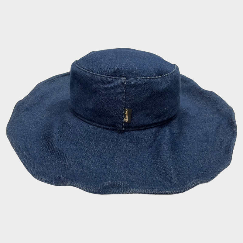 Borsalino men's blue denim bucket hat