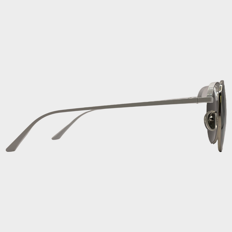Balenciaga women's white rounded sunglasses