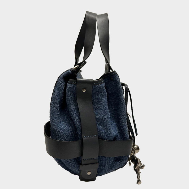 Chloe women's blue leather/denim vintage Kerala handbag