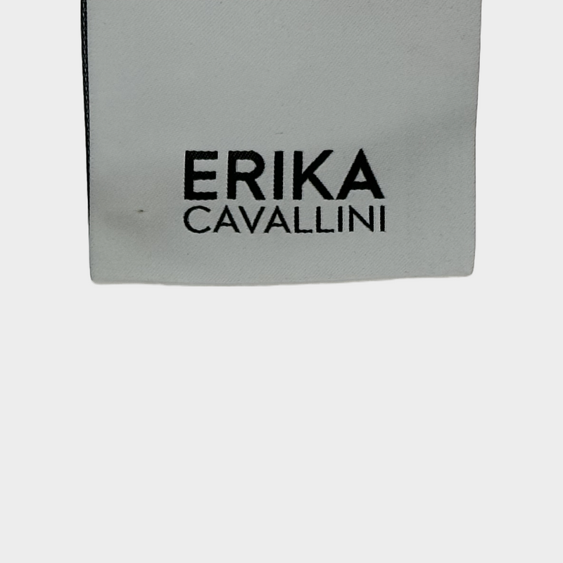 Erika Cavallini women's ecru viscose pants with leg ties