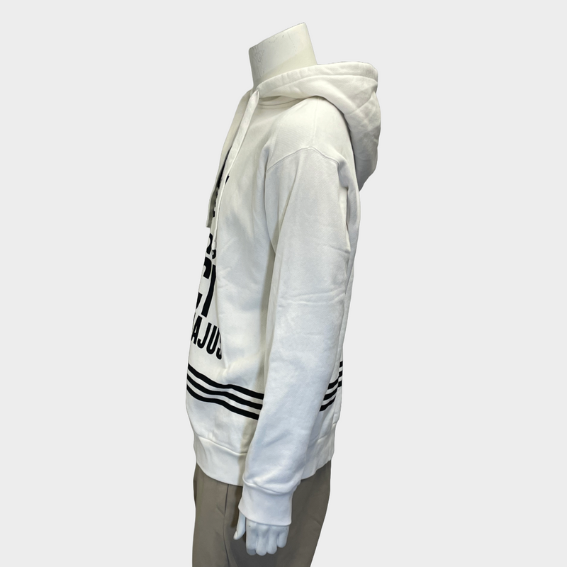 Gucci x Adidas men's white cotton Speculum Majus logo hoodie