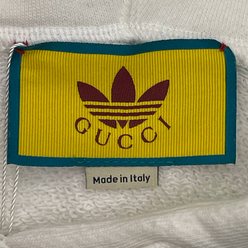 Gucci x Adidas men's white cotton Speculum Majus logo hoodie