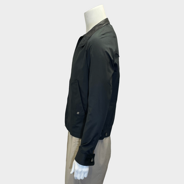 Louis Vuitton men's black anthracite cotton zip-up windbreaker