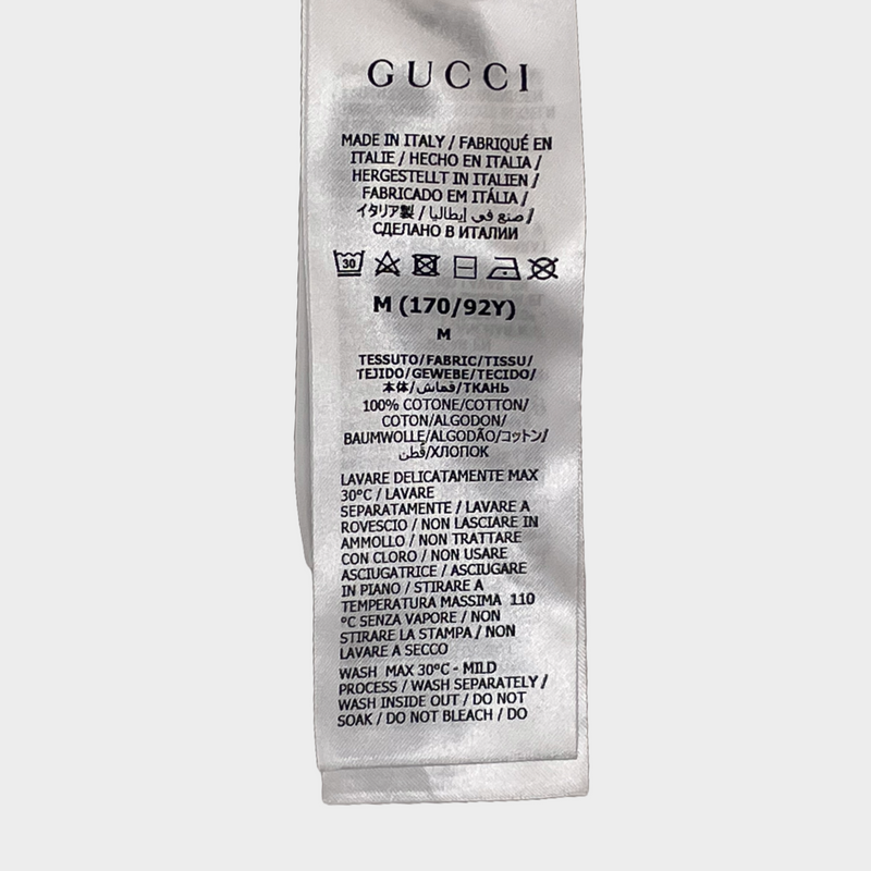 Gucci x Adidas men's white cotton Speculum Majus logo hoodie