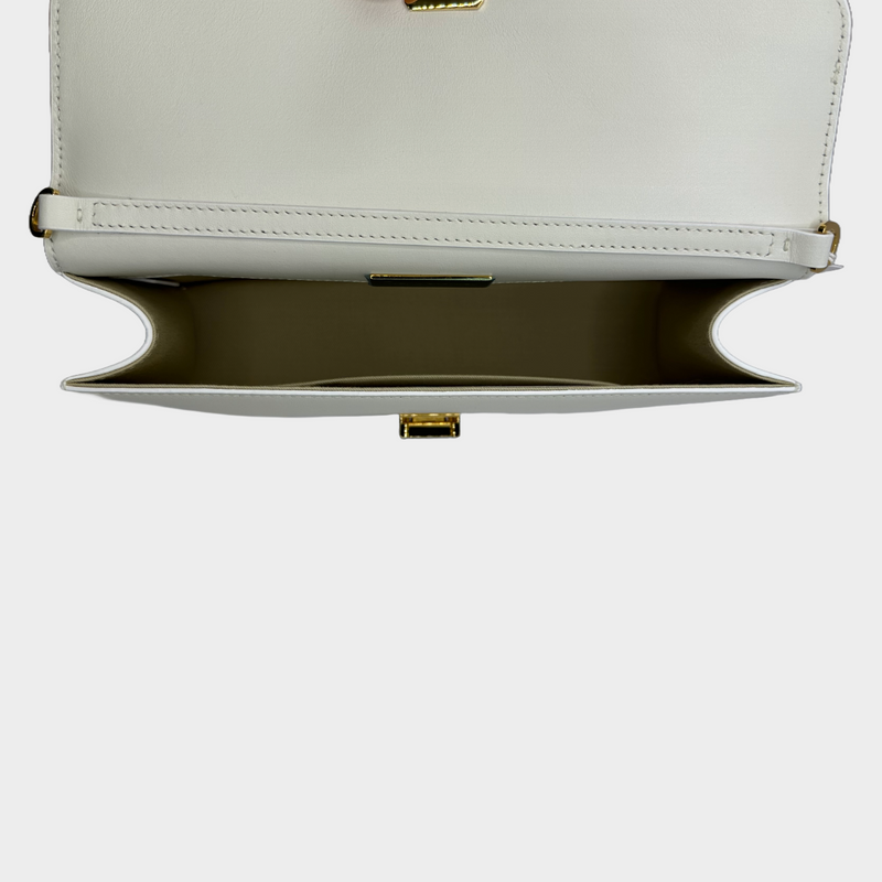 Marina Raphael women's white leather Luna handbag