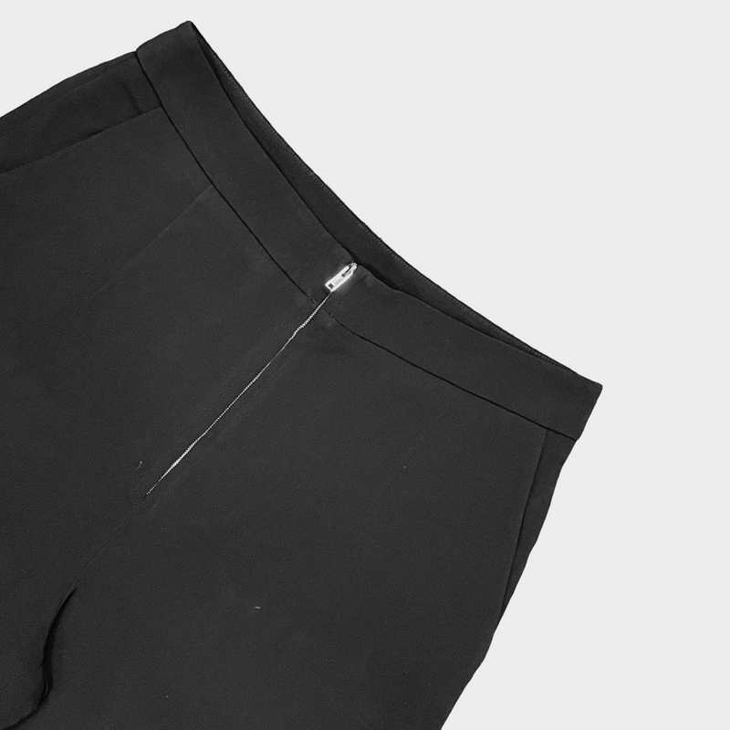 Stella McCartney women's black viscose wide-leg trousers