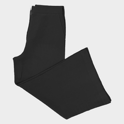Stella McCartney women's black viscose wide-leg trousers