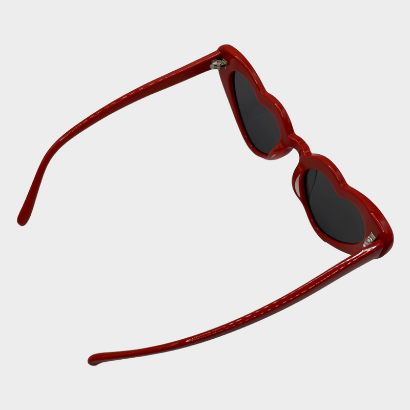 Takesh women's red heart-shaped sunglasses