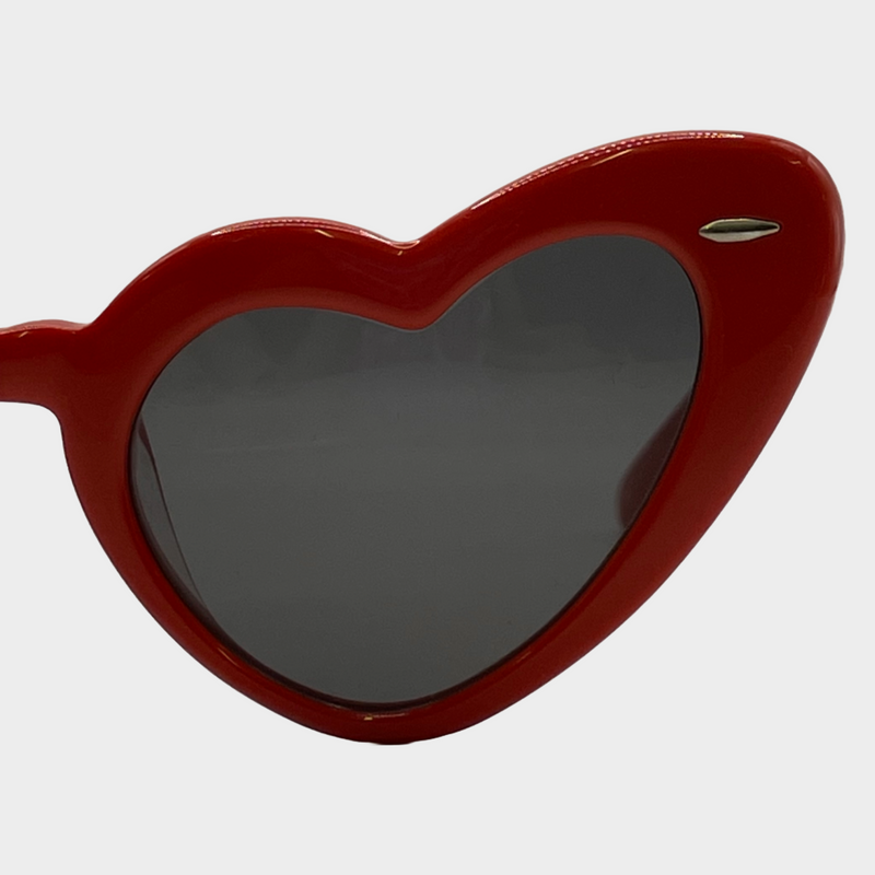 Takesh women's red heart-shaped sunglasses