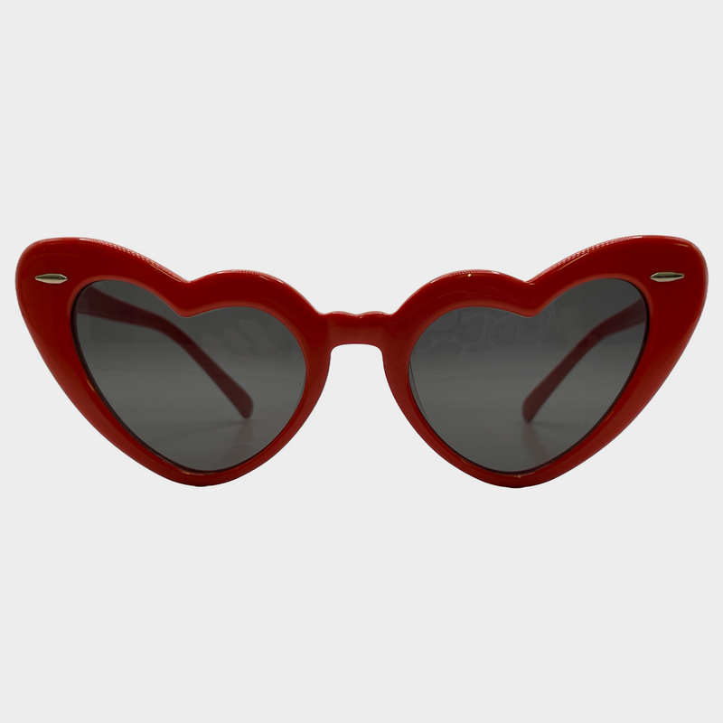 Takesh women's red heart-shaped sunglasses