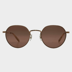 Garrett Leight women's rose gold metal rounded Robson sunglasses
