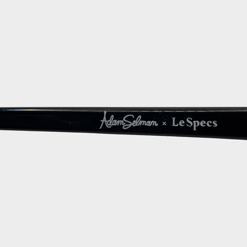 Adam Selman women's black plastic cat-eye sunglasses