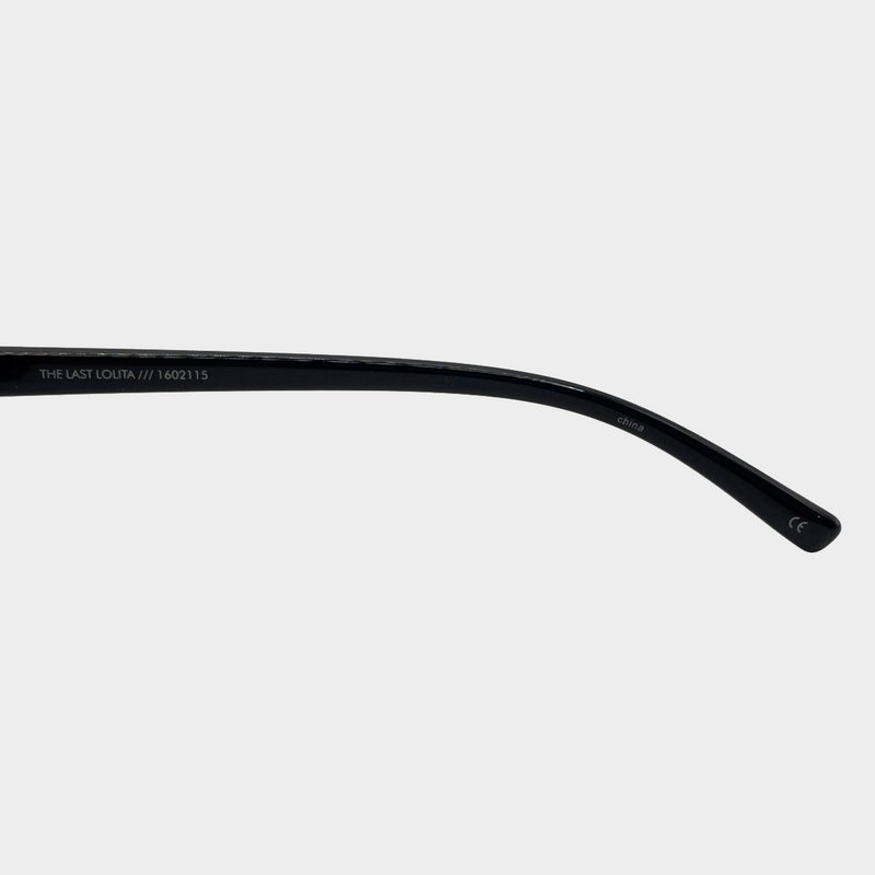 Adam Selman women's black plastic cat-eye sunglasses