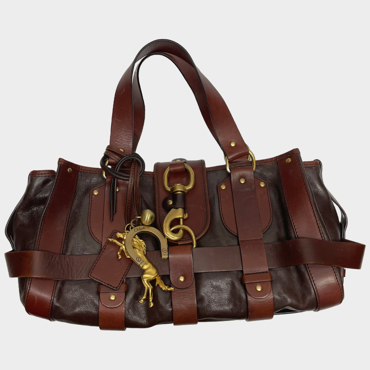 Chloe women s brown leather vintage Kerala handbag Loop Generation