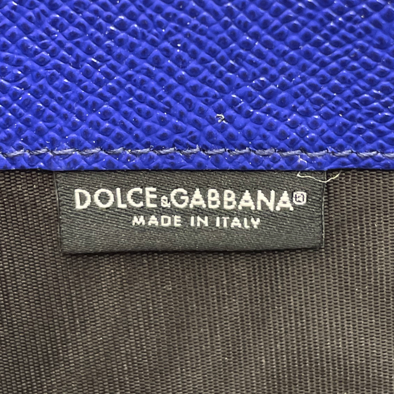 Dolce&Gabbana yellow and blue amalfi print leather wallet