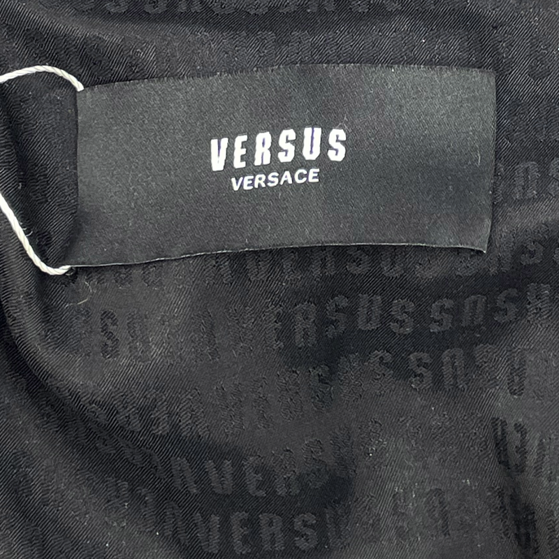 Versus Versace men's gold metallic silk bomber jacket