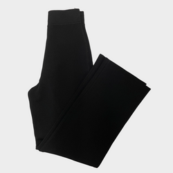 Alaia women's black viscose wide leg trousers