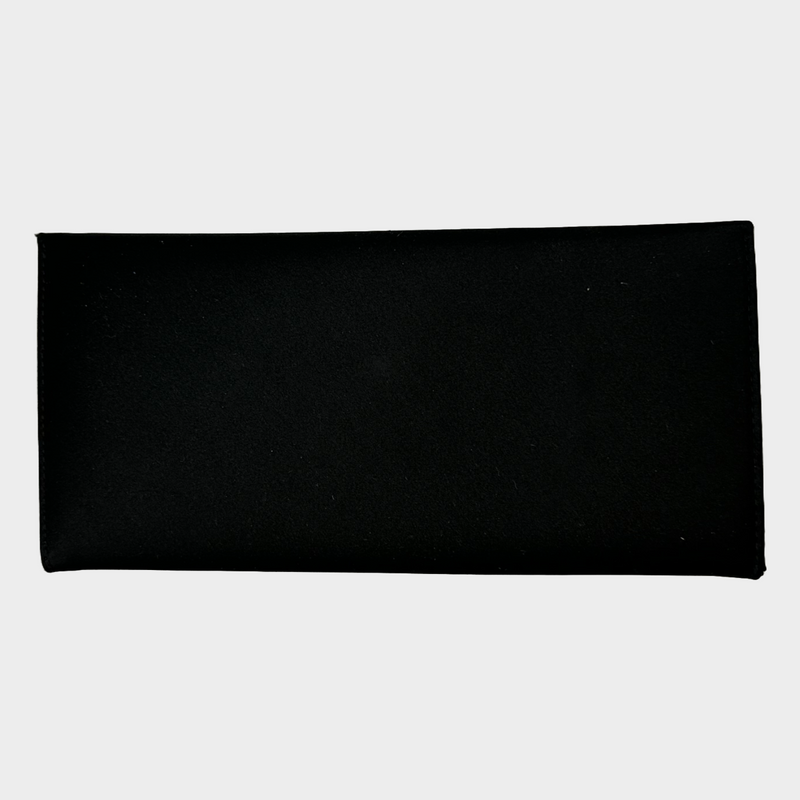 Givenchy women's black satin envelope pouch with logo