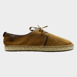 Dolce&Gabbana men's beige suede and raffia lace-up espadrilles