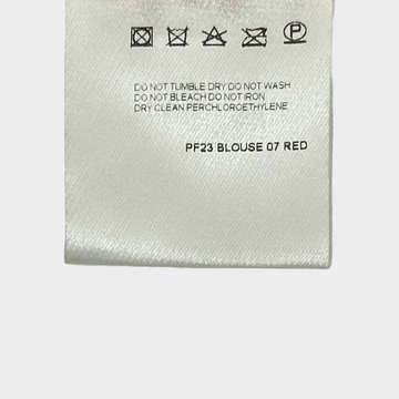 Magda Butrym women's red viscose halter neck top with roses Magda Butrym women's red viscose halter neck top with roses