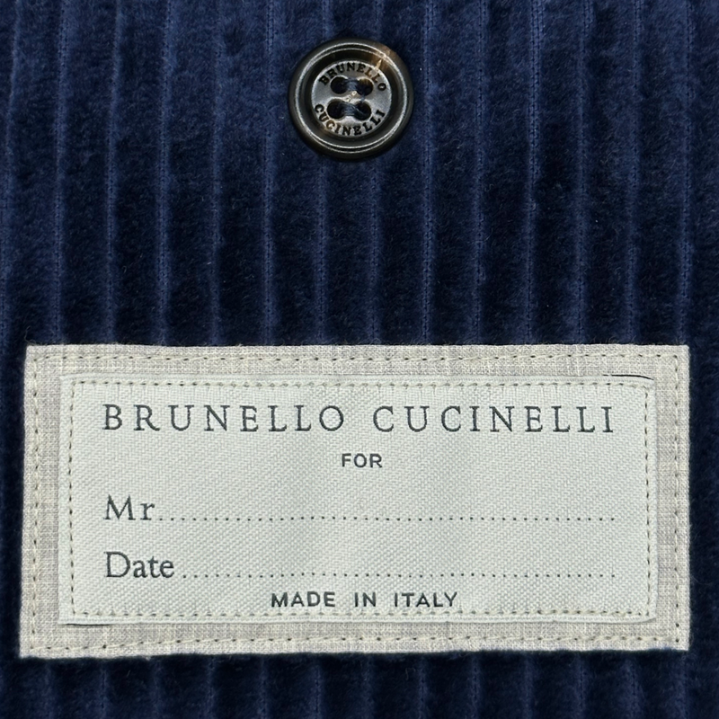 Brunello Cucinelli men's blue corduroy jacket