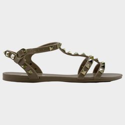 Valentino nude rubber studded sandals