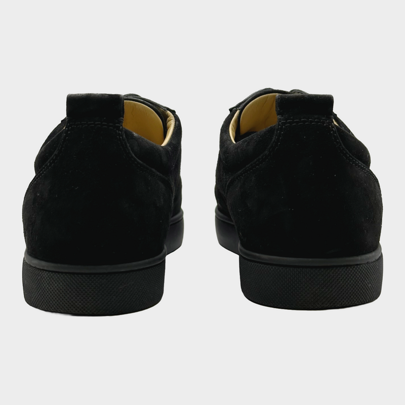 Christian Louboutin men's black suede 'orlato' low-top sneakers