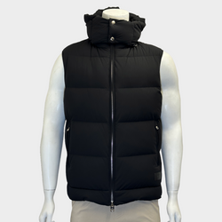Dunhill men's black puffer vest jacket