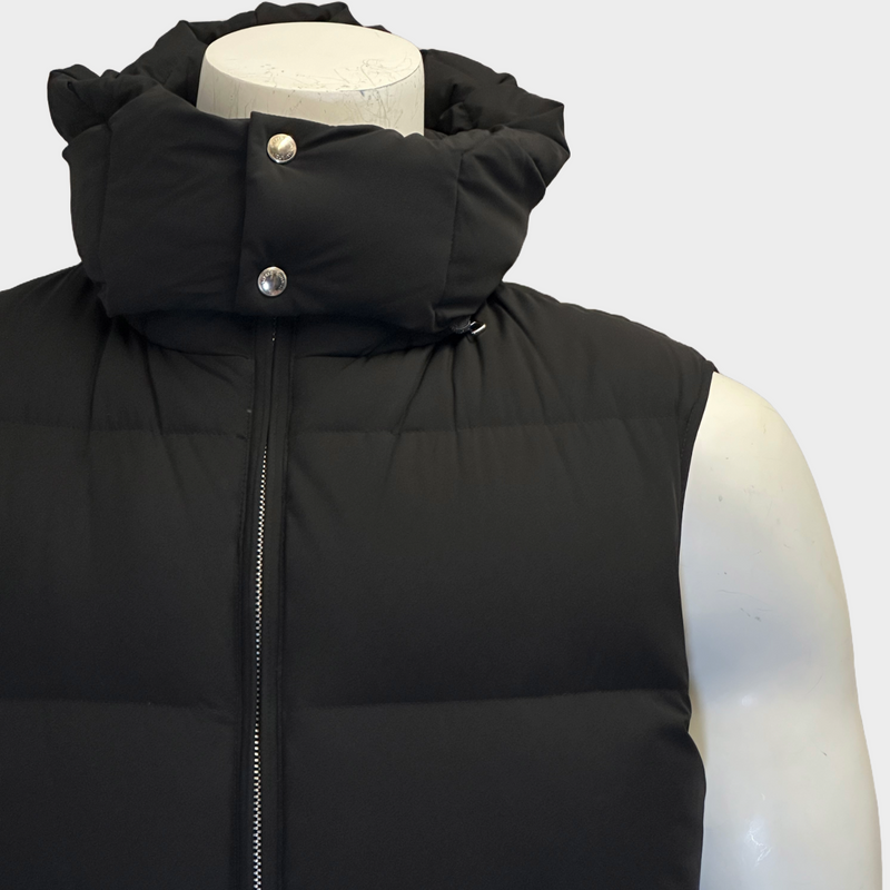 Dunhill men's black puffer vest jacket