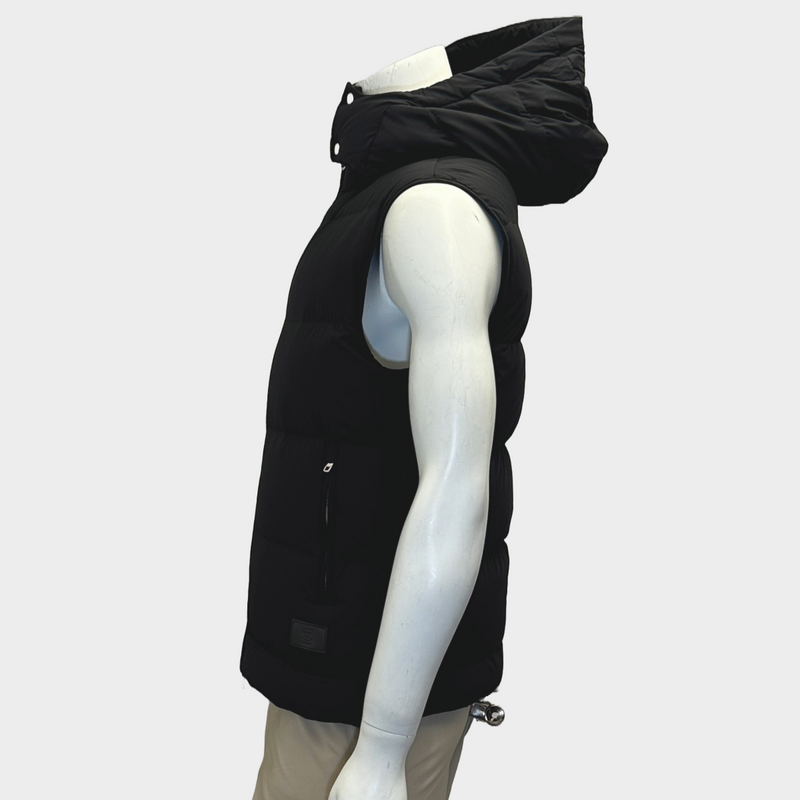 Dunhill men's black puffer vest jacket