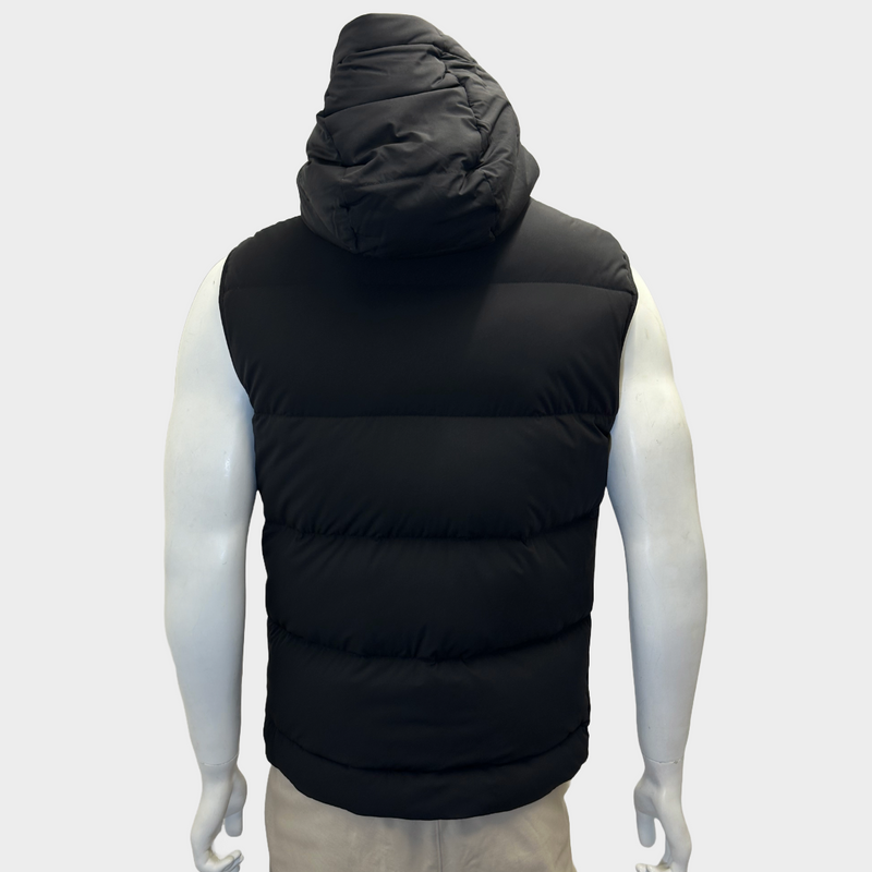 Dunhill men's black puffer vest jacket