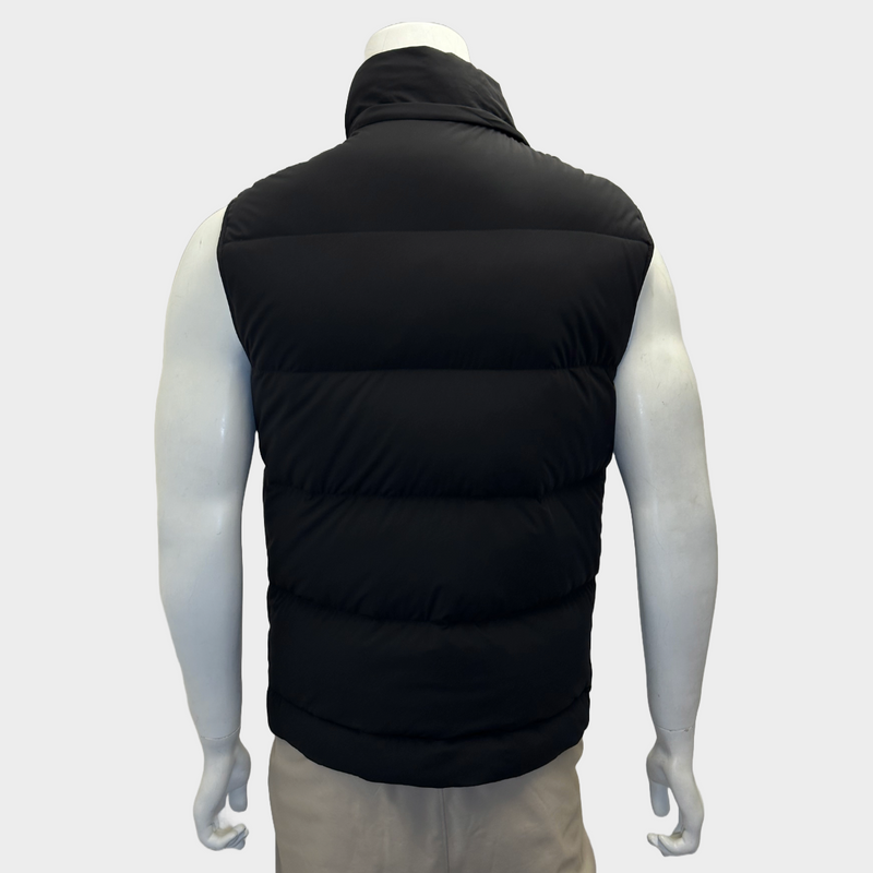 Dunhill men's black puffer vest jacket