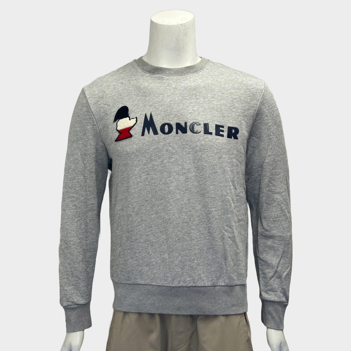 Moncler - Logo-Print Striped Cotton-Jersey Sweatshirt - Gray