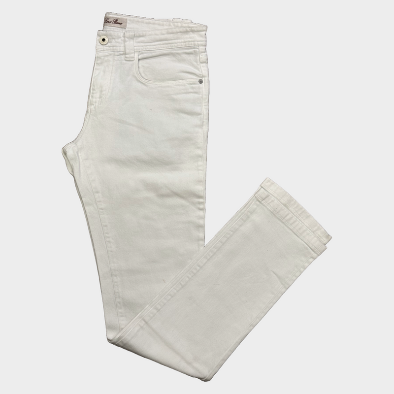 Loro Piana men's white cotton jeans