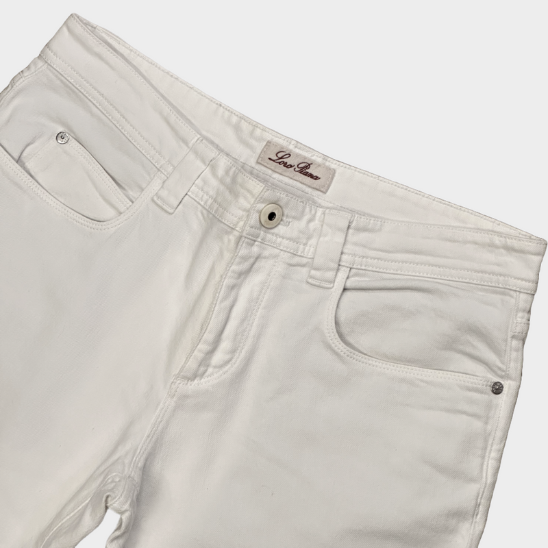 Loro Piana men's white cotton jeans